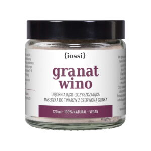 Granat Wino – ujędrniająco-oczyszczająca maseczka z czerwoną glinką IOSSI